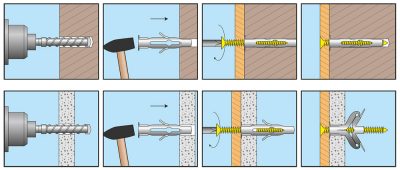 Как вкрутить саморез в кирпичную стену?