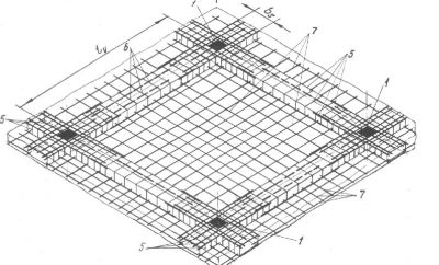 Поперечное армирование плиты перекрытия