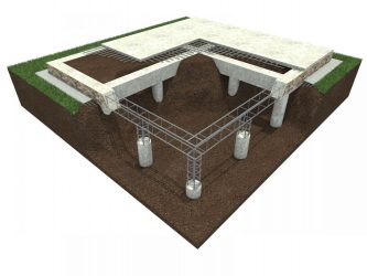 Свайно ростверковый фундамент с монолитной плитой перекрытия
